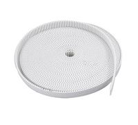 ZHAJNG Cinghia di distribuzione aperta bianca HTD 5M, larghezza 20 mm, denti ad arco, PU, poliuretano con puleggia sincrona in acciaio HTD5M(4Meters)