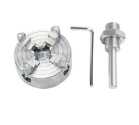 ZHAJNG Kit mandrino for tornio M12 Z011 a 3 griffe, mandrino for trapano mini autocentrante manuale, asta di collegamento for rettifica, fresatura e tornitura(4 Jaws kits E)