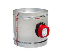 ZHAJNG Valvola solenoide motorizzata in acciaio inossidabile 201 con serranda OD 200 mm, sfiato for condotto dell'aria(DC12V)