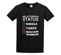 Zhan Zai Mentally Dating Tom Hiddleston Men Simple Tshirt Black XXL