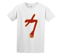 Zhan Zai Swans The Glowing Man Not Here Not Now Casual Round Neck T Shirt White XL