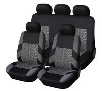 ZHANFEIS Per Logan 1 2004-2009 Set Coprisedili Auto Universali Adatti Alla Maggior Parte Dettagli Sulle Tracce Degli Pneumatici Universali Coprisedili Auto(Gray-9PCS)