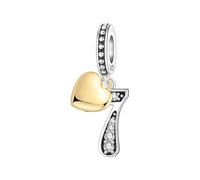 ZHANGAIQINYG Argento CZ Zircone Farfalla AZ 26 Lettera Charms Alfabeto Perline Ciondolo Bracciale adatto Collana Gioielli fai da te(OTC1525-7)