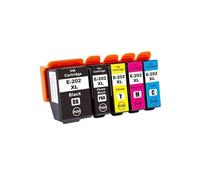 ZHANGAIQINYG Cartuccia d'inchiostro Compatibile 202XL T02G1 T02H1 1SET 5PSC for Expression Premium XP6000 XP6005 XP6100 XP6105(1SET)