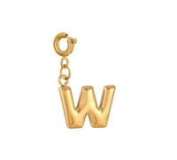 ZHANGAIQINYG Collana con orecchini e ciondoli con lettere dell'alfabeto in acciaio inossidabile, collana pendente, gioielli fai da te placcati(DX011DA-W)