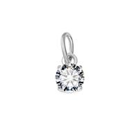 ZHANGAIQINYG EManco 4/6/8/10MM Acciaio inossidabile Zircone Forma geometrica Pendenti con ciondoli Creazione di gioielli Forniture Risultati fai da te Accessori(HZNP014-Silver Color)