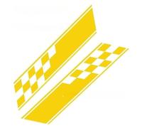 zhangbaoshun 2 Pezzi Gonne Laterali Auto per Toyota Hilux 2015-2023,Pedane Laterali Sottoporta Estensioni Minigonne Diffusore,Accessori Styling Esterni,D-Yellow