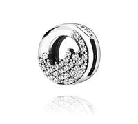 ZHANGCHEN 100% argento sterling 925 scintillanti perline reflexion cubetti di ghiaccio clip pandora charms bracciali gioielli da donna