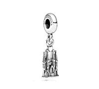 ZHANGCHEN 925 Sterling Silver Bead Barcelona Castle Pendant Charm Fit Fashion Women Pandora Bracciale Bangle Gift Gioielli Fai da Te