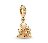 ZHANGCHEN Perline placcate Oro Aladdin Agrabah Castle Charms Moschea Fit Originale Pandora Bracciali Donna Gioielli Fai da Te Tuo