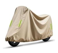 ZHANGCHONG Telo Coprimoto per Yamaha MOTOROiD 2018, Telone per Auto Impermeabile in Tessuto Oxford, Antipioggia per Esterni, Protezione UV, Antivento, con Strisce Riflettenti(Beige)