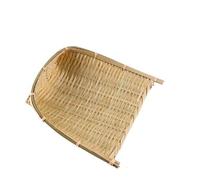 ZHANGDM Set di cestini in bambù naturale intrecciati a mano for la decorazione della parete dell'ingresso e della sala da pranzo(Medium white dustpan)