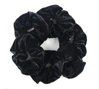 Zhangfang 6 grandi elastici per capelli in velluto nero, adatti per donne e ragazze come accessori per capelli sani.