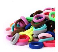 Zhangfang Fascia per capelli per neonati, in cotone, per bambini, senza cuciture, clip elastica per coda di cavallo, diametro 0,97 pollici