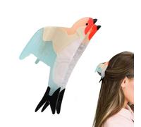 Zhangfang Molletta a forma di uccellino in acetato di cellulosa alla moda per ragazze, divertente clip per capelli a forma di animale da donna, resistente e alla moda