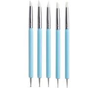 Zhangfang Nail Art - Set di 5 pennelli per nail art a doppia testa, per nail art