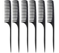 Zhangfang Pettine a coda di topo a denti larghi per capelli ricci e bagnati, strumento antistatico per levigatura e distribuzione resistente al calore, pettine professionale per tutti i tipi di