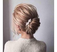 Zhangfang Pettine per capelli da sposa con strass e perle scintillanti, per donne e ragazze