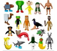 zhangfuyun Horlon Tralalero Tralala Giocattoli per Decorazione Ufficio, Figures von Shari de méme Brainrot italiano, Funny Tung Tung Sahur Brainrot, Shari in den Korben AI Brainrot Animale Figures