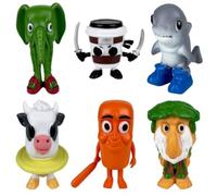 zhangfuyun Set di figurine d'azione di giocattoli italiani Brainrot, figurine da 6 pezzi Tung Tung Sahur, figurine da ufficio di giocattoli collezione stampata in 3D, decorazioni da ufficio creative