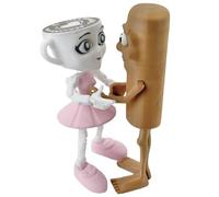 Zhangfuyun Tralalero Tralala Figurine, Ballerina Tasse de Cappuccino, Mème italian Brainrot,Tralalelo Tralala Giocattolo Animali italiani Brainrot stampati in 3D Figurine da collezione, per collezione