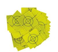 ZHANGGH 100 pz Foglio riflettente fluorescente giallo-verde 60 x 60 mm (60 x 60) Obiettivo a nastro riflettente per stazione totale