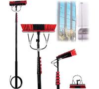 ZHANGGL Asta telescopica con Supporto idrico, lavavetri da 3,6 M a 10,8 M con Manico telescopico, Spazzola Universale per Il Lavaggio, lavavetri, Spazzola per la Pulizia di Panne