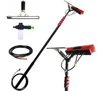 ZHANGGL Asta telescopica per la Pulizia delle finestre 3,6-10,8 m Spazzola telescopica per Il Lavaggio con tergicristallo per la Pulizia di impianti solari, terrazze, tetti, Vera