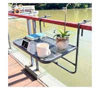 ZHANGGL Barra Pieghevole da Appendere al Balcone per Esterni - Organizzatore Versatile per ringhiere di Patio e terrazze per riporre Oggetti salvaspazio, Design Regolabile per Un