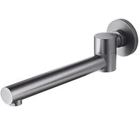 ZHANGGL Black Grey Kitchen Tap - Wall Mounted Bathroom Basin Faucet, Swivel Spout Mixer, Brass Bathtub Bibcock Accessories, Modern Vanity Water Outlet, Nero Finish, 1 Size