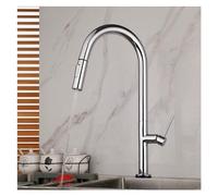 ZHANGGL Brushed Gold Kitchen Sink Faucet with Automatic Touch Sensor, Pull-out Hot & Cold Water Mixer Tap, Chrome Finish, Smart Sensor Bathroom Vanity Faucet