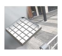 ZHANGGL Coperchio per tombino Invisibile in Acciaio Inox, Copertura Decorativa per Fosse settiche per Esterni, patii, Giardini, scuole, Cortili - 100x100 cm (39,3x39,3 Pollici) 5