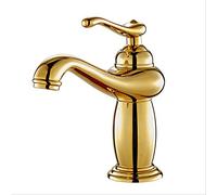 ZHANGGL Gold Bathroom Sink Faucet Single Handle Mixer Tap for Hot & Cold Water Elegant Diamond Design Durable Brass Construction Chrome Finish Modern Basins.