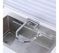 ZHANGGL Kitchen Sink Faucet Folding Inside Window Swivel Brass Hot And Cold Water Kitchen Sink Faucet-Chrome Plated Beauty Comes