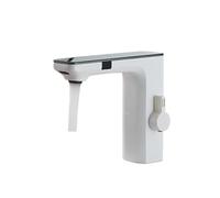 ZHANGGL Smart Sensor Kitchen Faucet Gun Grey, Touchless Digital Display Hot Cold Water Mixer Tap for Bathroom Basin, Vanity Faucet Compatible with Modern Home Decor
