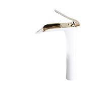 ZHANGGL Waterfall Bathroom Sink Faucet, Brass Chrome Deck-Mounted Mixer Tap, Hot Cold Single Handle Vanity Sink Faucet for Basin, 05 Long Color, A Size - Modern Kitchen & Bath Fi
