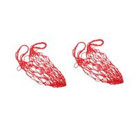 ZhangJJJJJJJ Borsa portante per bottiglie di vino, borsa multiuso a rete per barattoli, nylon rosso, Rosso, 2pcs