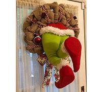ZHANGMEI Babbo Natale Attraverso la Parete Natale Ghirlanda di Natale Super Carino e Bella Regalo per Amici,L