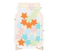 Zhangpu Barattolo di Ricompensa Stella Barattolo di Ricompensa per L'aula in Legno per Bambini di per il Comportamento Positivo e la responsabilità per la Scuola a Casa