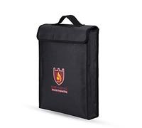 Zhangpu Custodia Ignifuga Bifacciale Resistente per Documenti di Denaro e Batteria LiPo, Borsa Ignifuga per Ricarica Batteria, Custodia Nera per Documenti per Ufficio Domestico, 14,96x12,0x2,6
