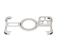 Zhangpu Custodia Protettiva per Paraurti Senza Cornice, Assorbimento degli Urti, con Supporto per Telefono IOS 15pro, Custodia Sottile con Cornice in Metallo per Protezione Anti-collisione, Supporto