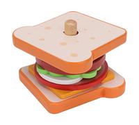 Zhangpu Fai Finta di Giocare con il Cibo Set in Legno Simpatico Gioco con Cibo Hamburger Playset Fast Food Set di Giochi di Cucina Giochi di Ruolo per Bambini Ragazzi Ragazze (#2)