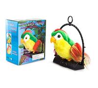 Zhangpu Giocattolo elettronico di peluche pappagallo parlante, uccello in peluche, ripete quello che avete detto, giocattolo parlare per bambini e neonati da 0 a 12 mesi (verde)