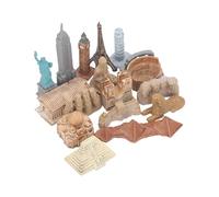 Zhangpu Giocattolo in miniatura Edificio antico, 17 parti, figure dell'Antico Egitto, Modellino Piramide egiziana, Giocattoli educativi