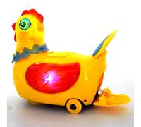 Zhangpu Giocattolo Interattivo Elettrico per Galline Che Depongono le Uova con Luci Colorate e Musica per Bambini, Migliore Idea Regalo per Compleanno e Natale, Materiale Plastico Giallo (Galline