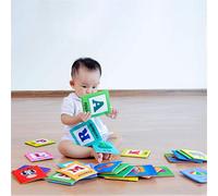 Zhangpu Libro in Stoffa per Imparare L'alfabeto, Morbido, 26 Pezzi, con Custodia in Stoffa per Bambini, ABC, Imparare L'alfabeto per 0-6 Anni, Tessuti Lavabili (Blu)