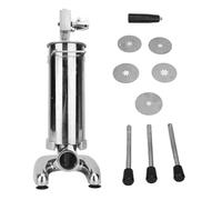 Zhangpu Macchina per Churro Spagnolo Verticale Staccabile Manuale in Acciaio Inossidabile da 3 Litri per Churro Spagnolo con 5 Stampi per Uso Commerciale Domestico