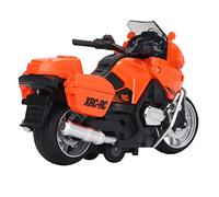 Zhangpu Mini Moto Giocattolo in Lega in Scala 1:16 con Luce Sonora per Bambini, Modello di Moto Portatile Educativo per Bambini 3-9 Anni, 1 X Modello di Giocattolo, Adatto per Mani Piccole (Arancia)