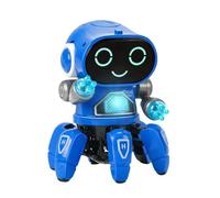 Zhangpu Robot Giocattolo a Sei Artigli in Plastica Intelligente Che Balla Cantando Robot Elettrico Leggero per Bambini Ragazzi (Blu)