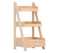 Zhangpu Scaffale per Fiori per Casa delle Bambole Scala 1:12 in Miniatura in Legno a 3 Strati Modello di Supporto per Fiori Giochi di Imitazione Accessori Decorativi Fai-da-te per la Casa delle